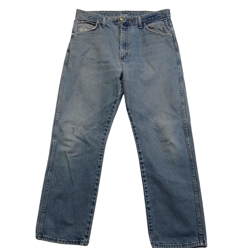 Legendary Gold Mens 36x30 Blue Light Wash Straight Leg Jeans Vintage Style
